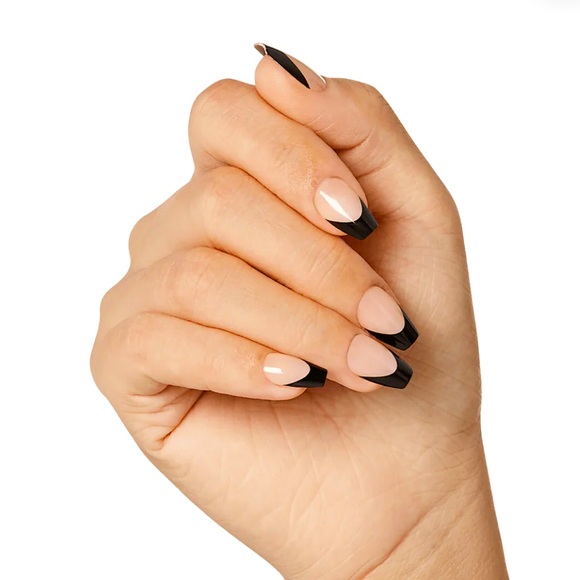 💅🆕Kiss Nails Salon Acrylic French Tip Nails!Short Length Coffin Nails “Flame” - Picture 6 of 16